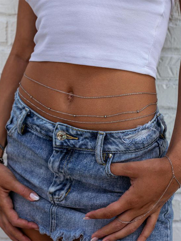 Gümüş 3lü Bel Zinciri