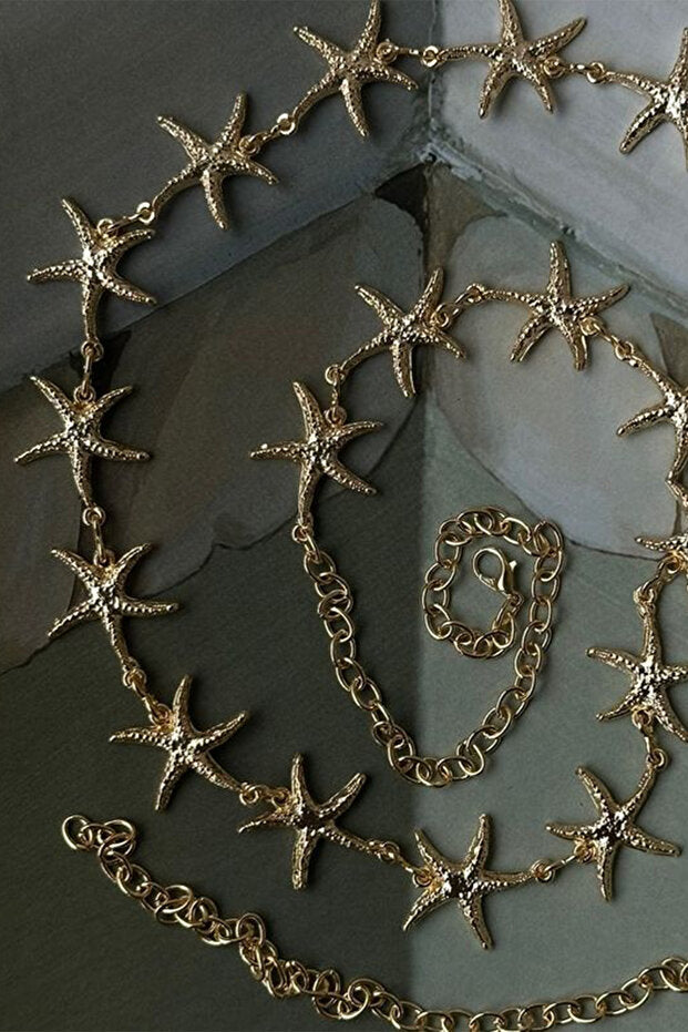 Yıldız Desen Zincir Kemer