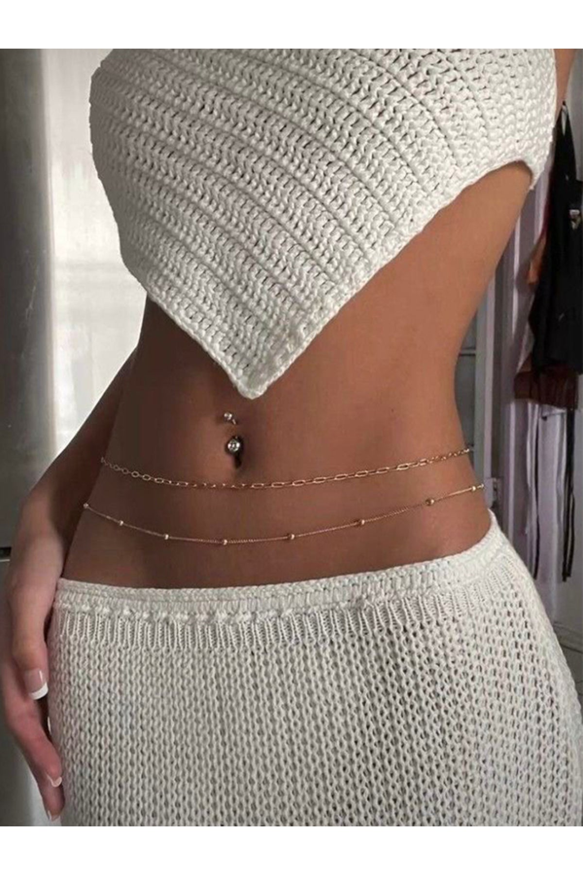 Gold 2li Bel Zinciri