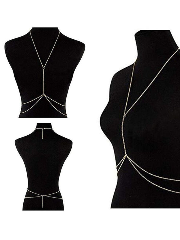 Gümüş İnce Vücut Zinciri