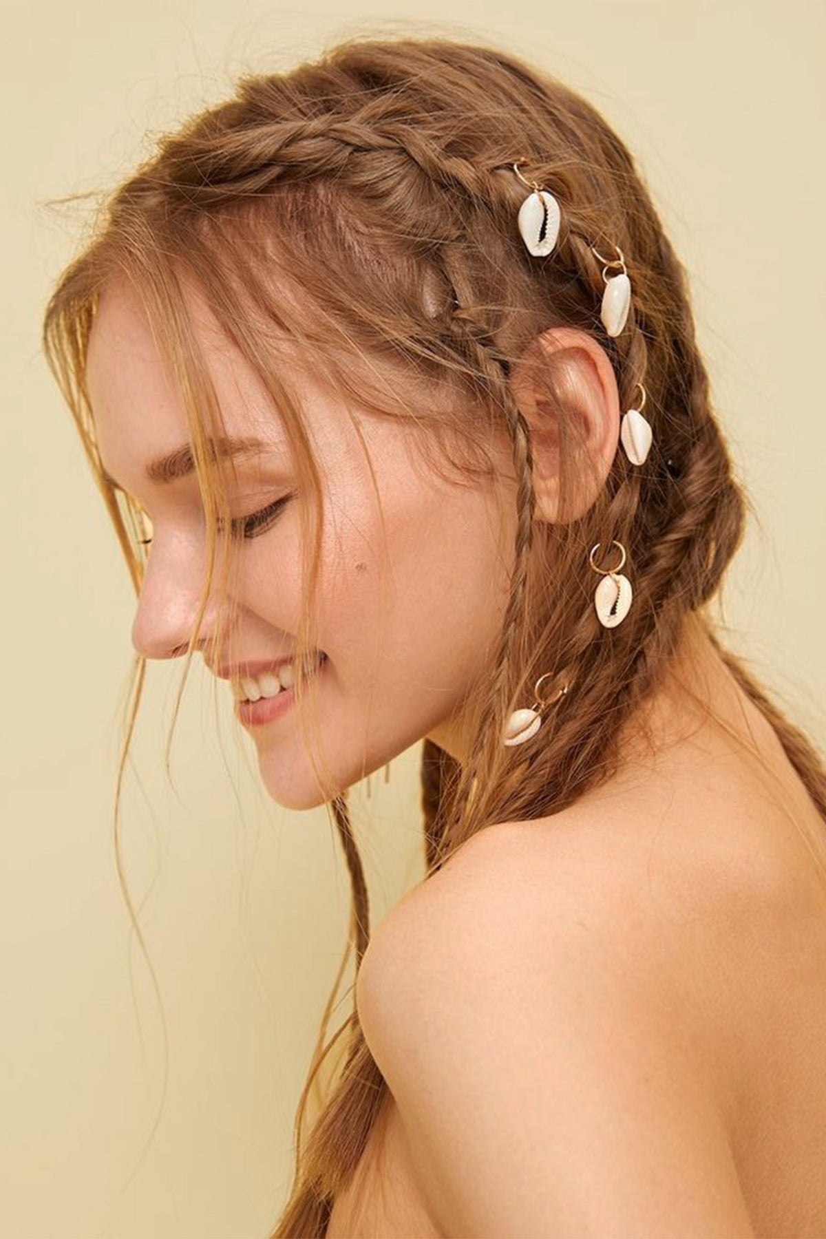 Gold Deniz Kabuğu Toka 10 Adet