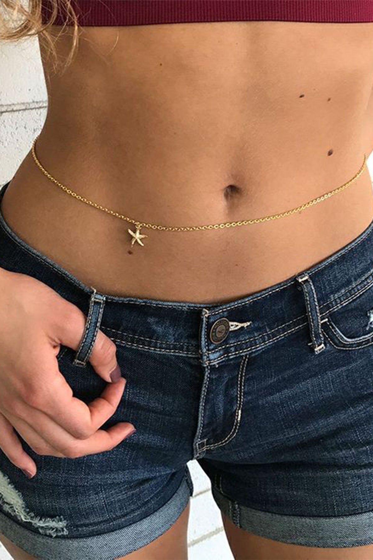 Kadın Yıldız Bel Zinciri