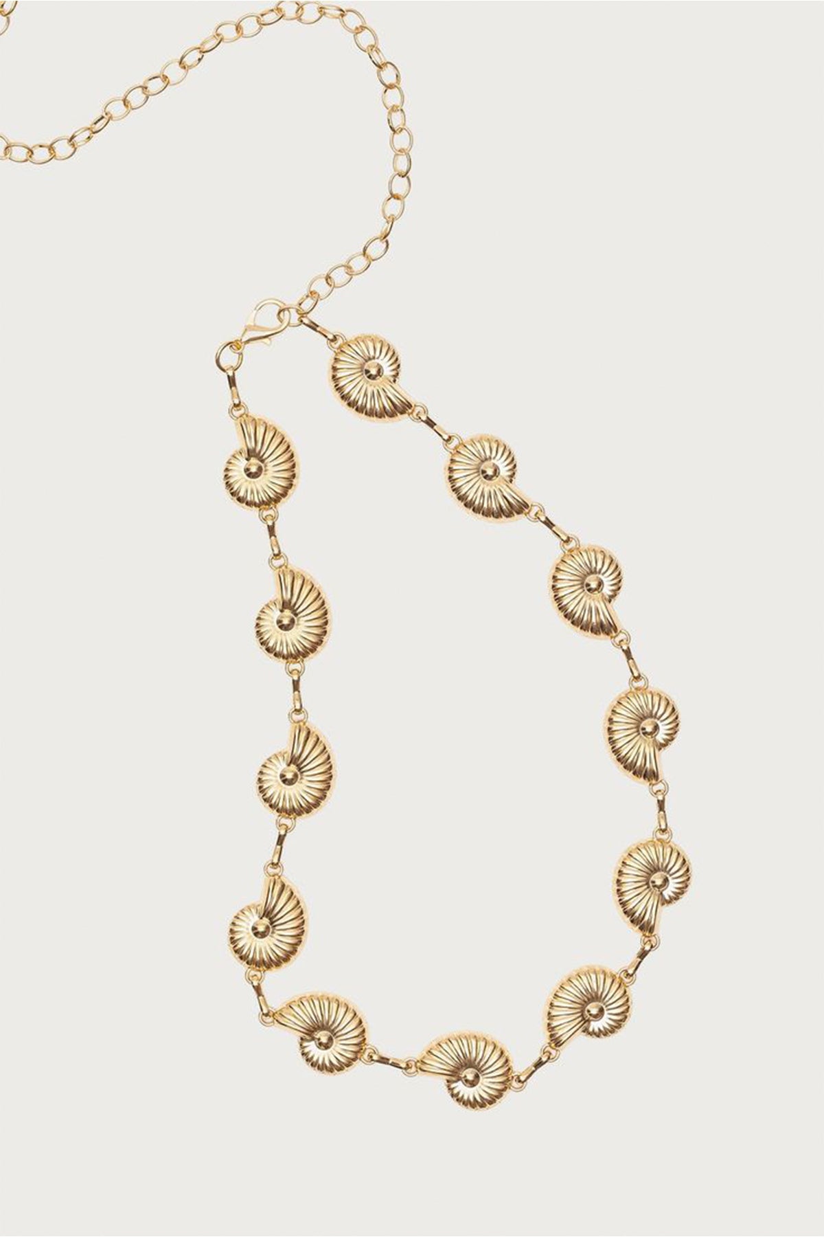 Deniz Kabuğu Desen Zincir Kemer