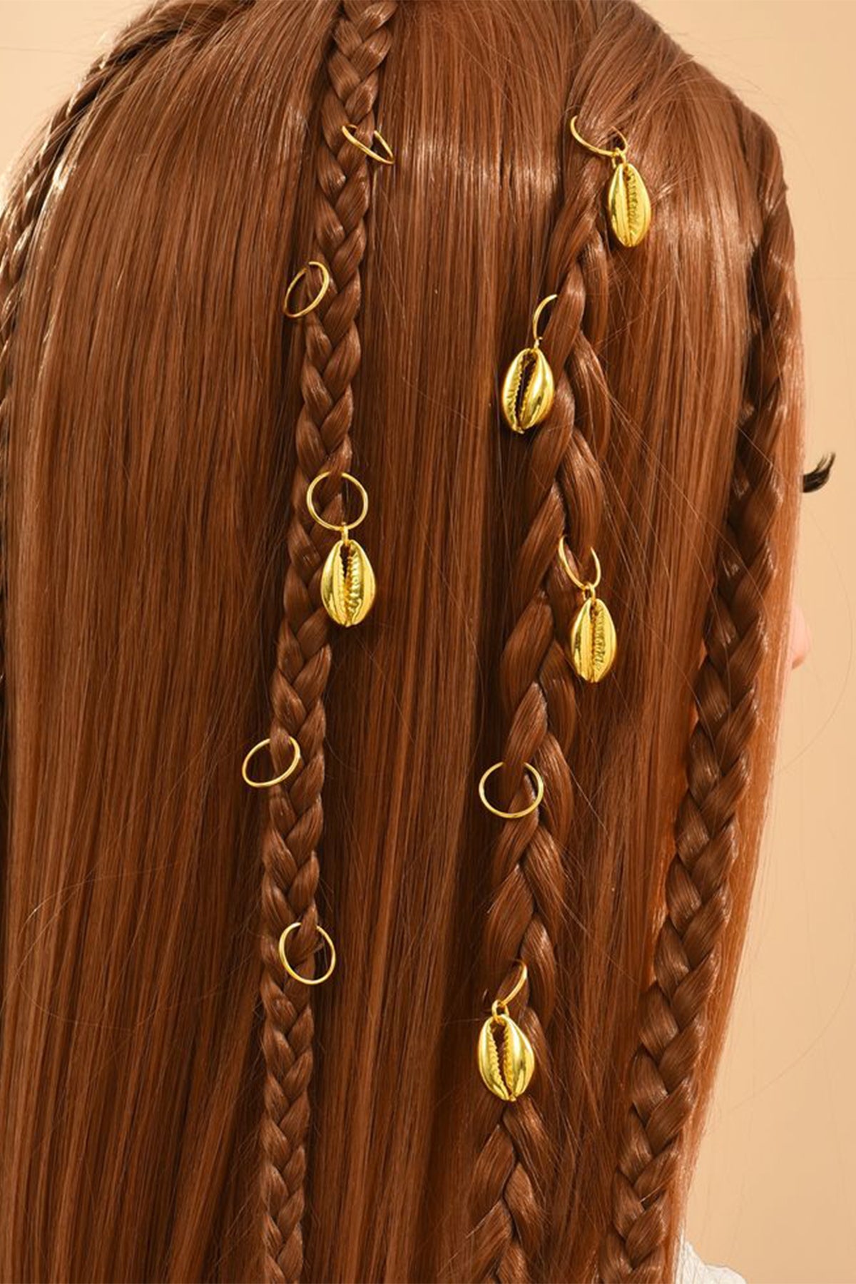 Gold Deniz Kabuğu Saç Tokası 10 Adet