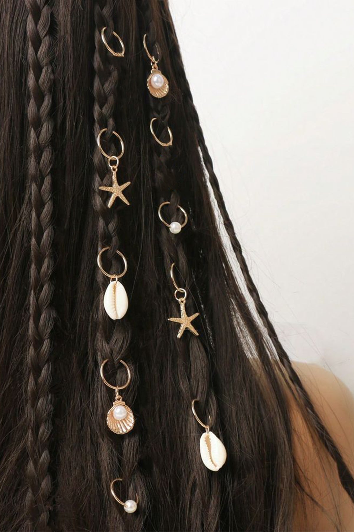 Gold İncili Saç Tokası 10 Adet