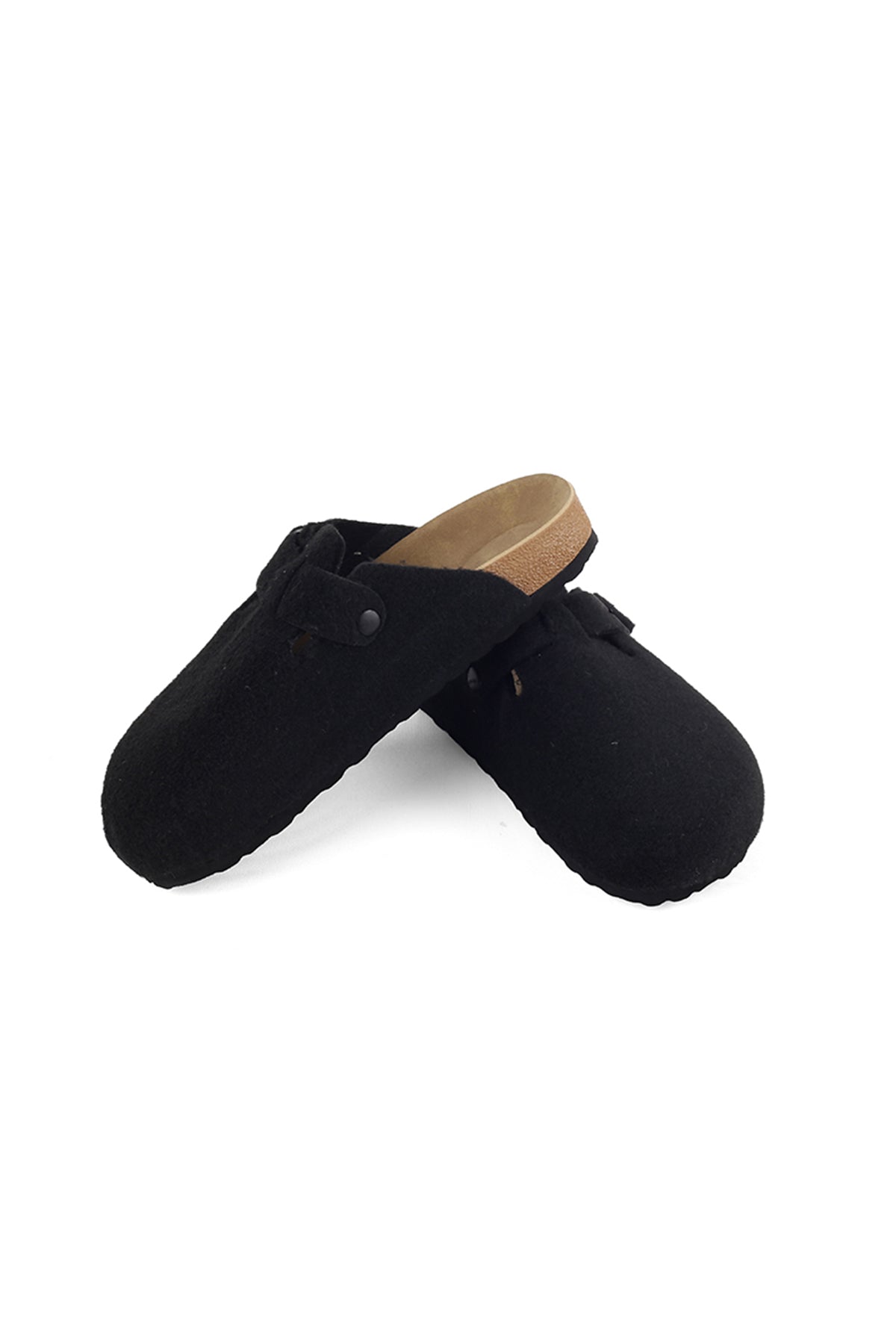 Keçeli Ortopedik Siyah Terlik