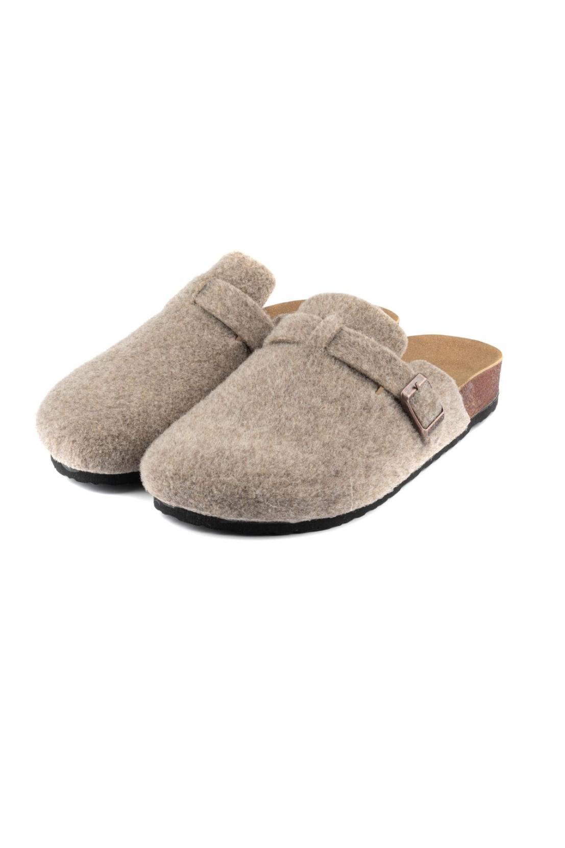 Keçeli Ortopedik Bej Terlik