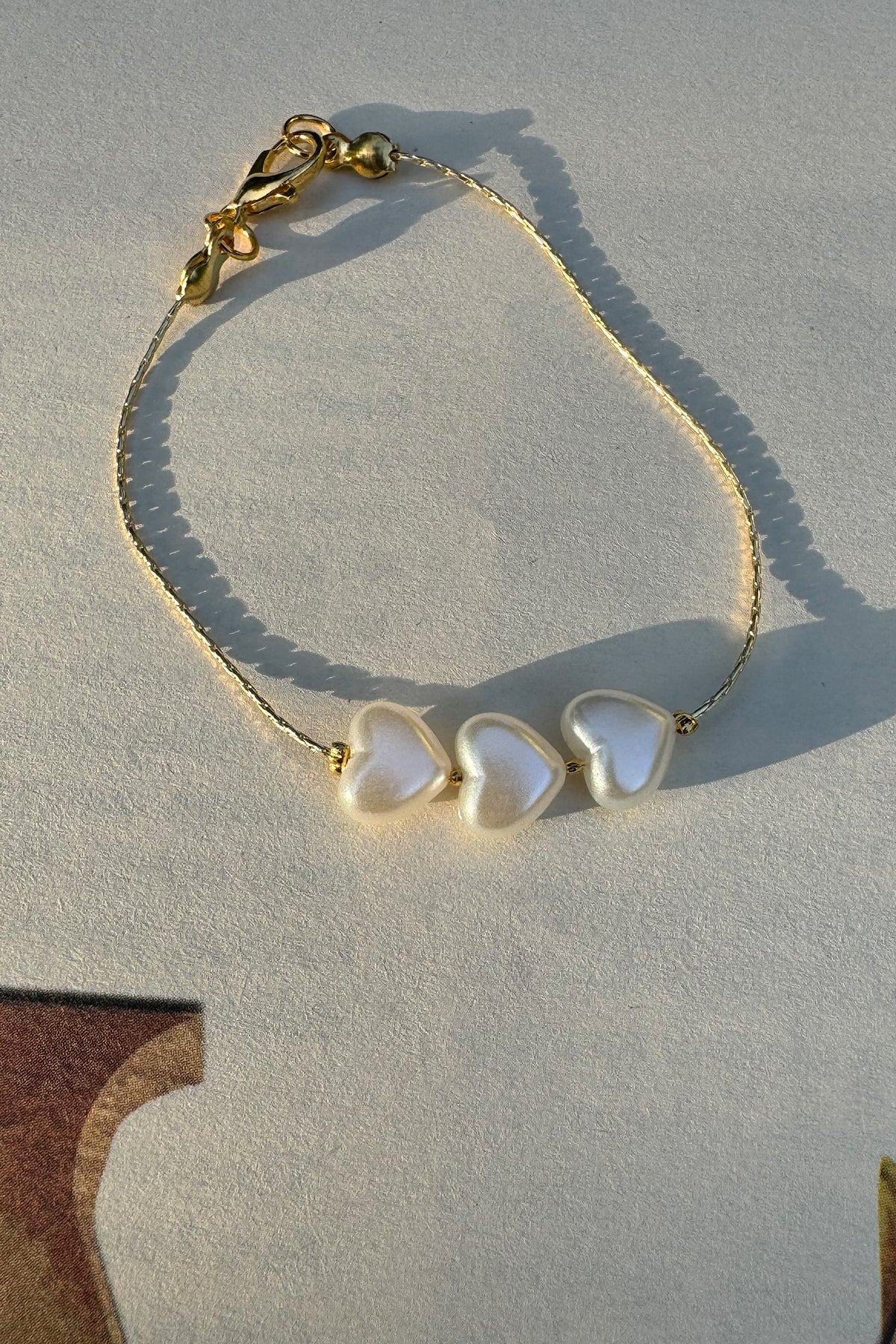 Kadın Kalp İnci Detay Bileklik