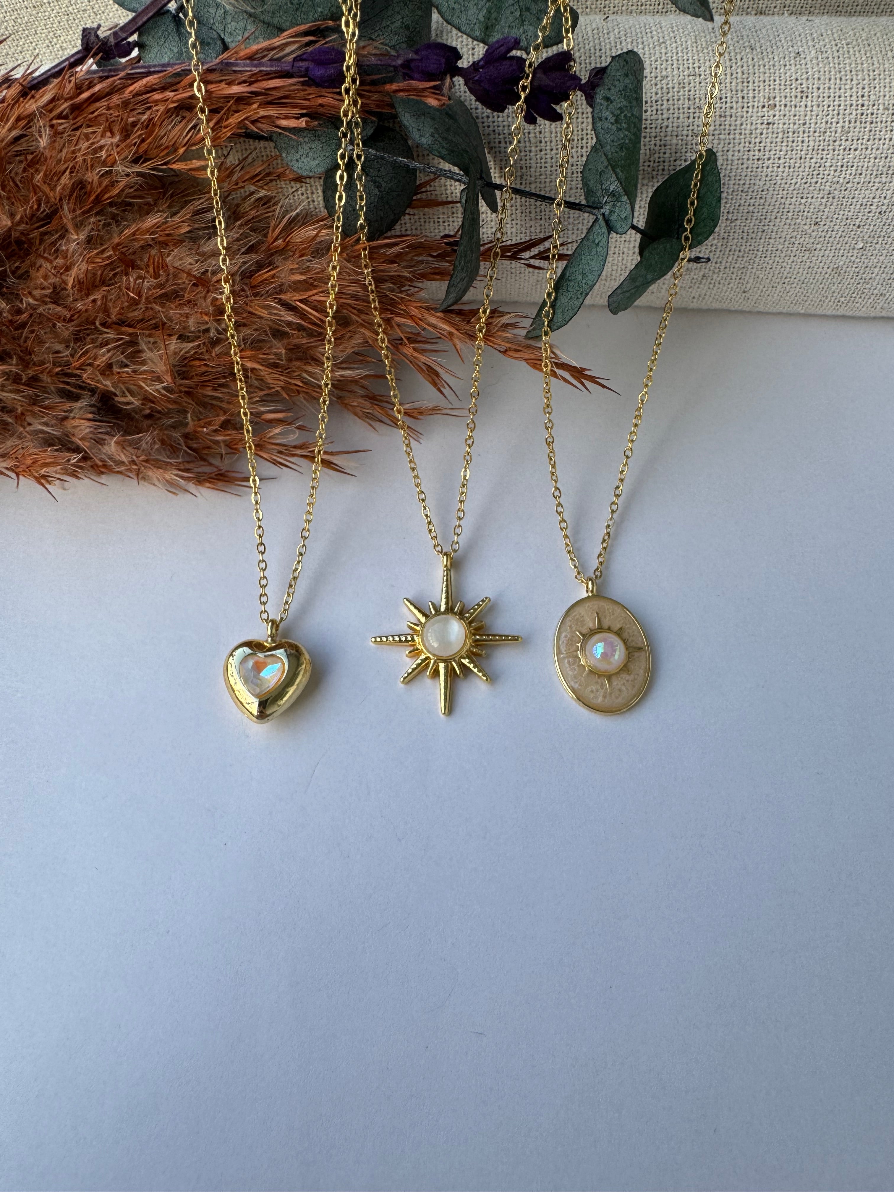 Kadın 3'lü Set Çelik Kolye