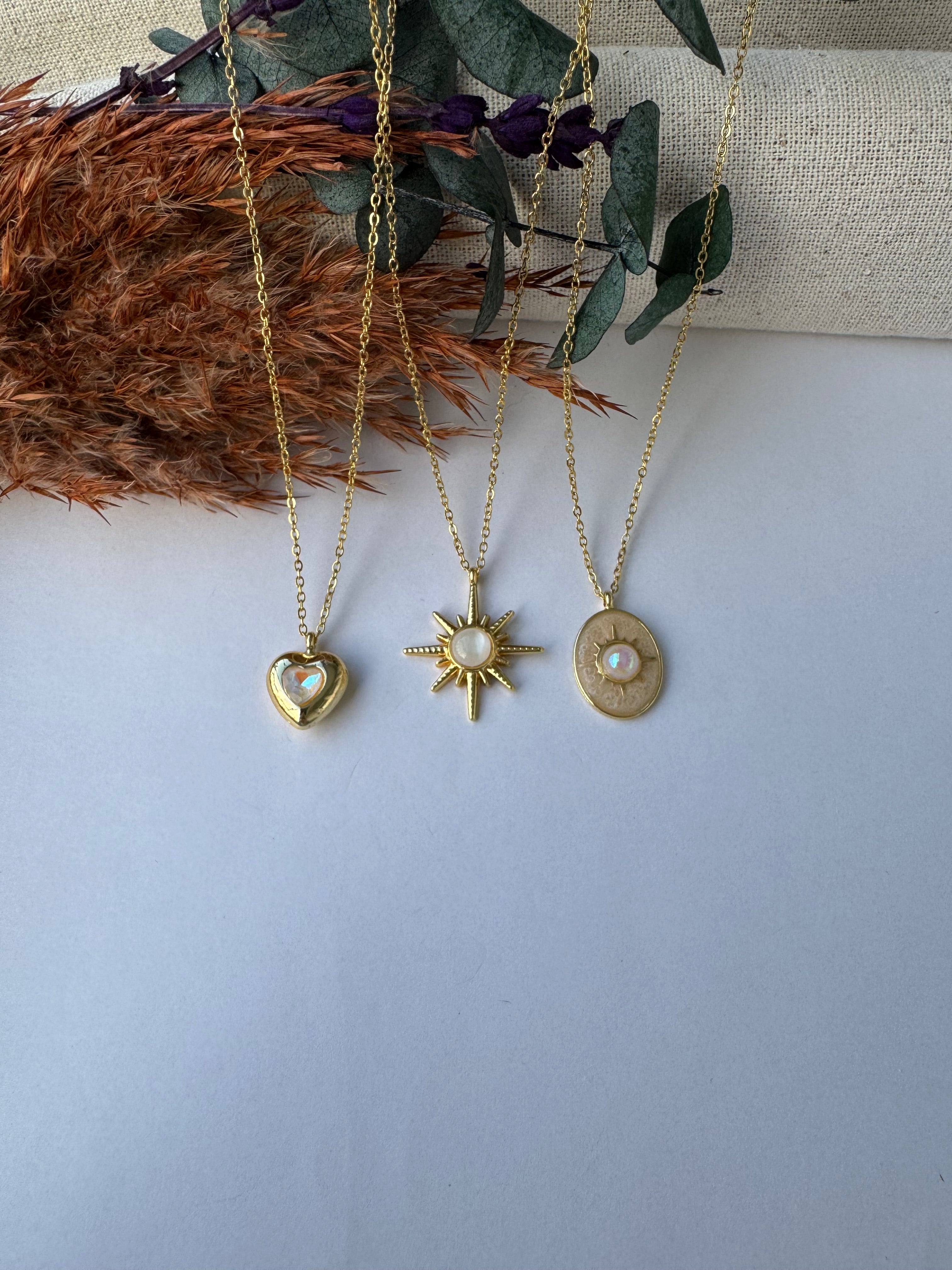 Kadın 3'lü Set Çelik Kolye