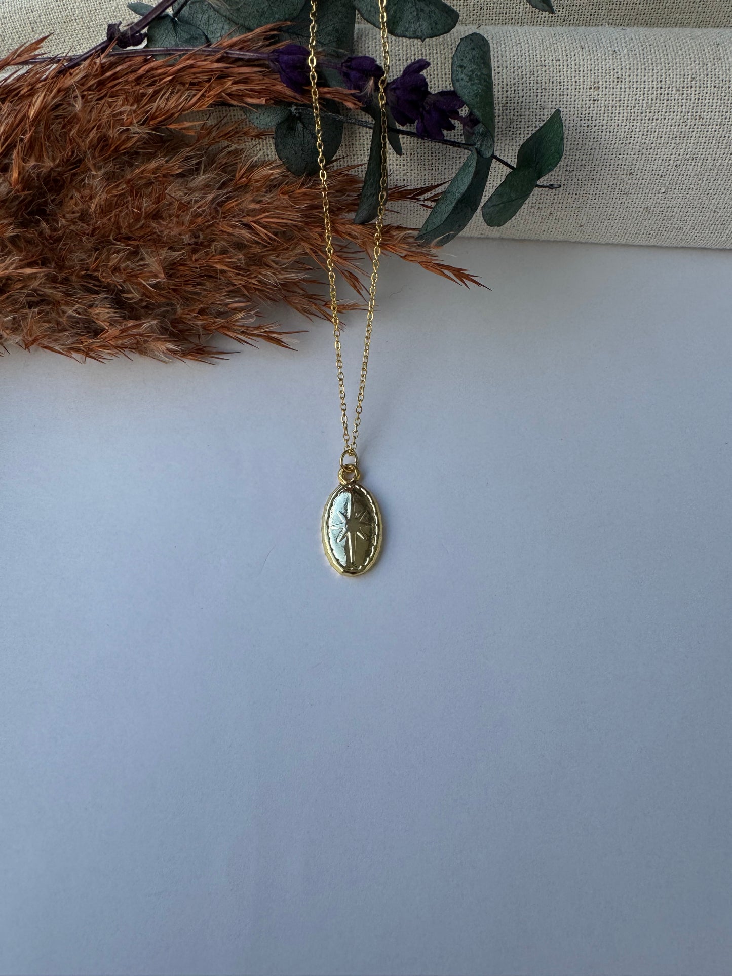 Oval Kutup Yıldızı Kolye