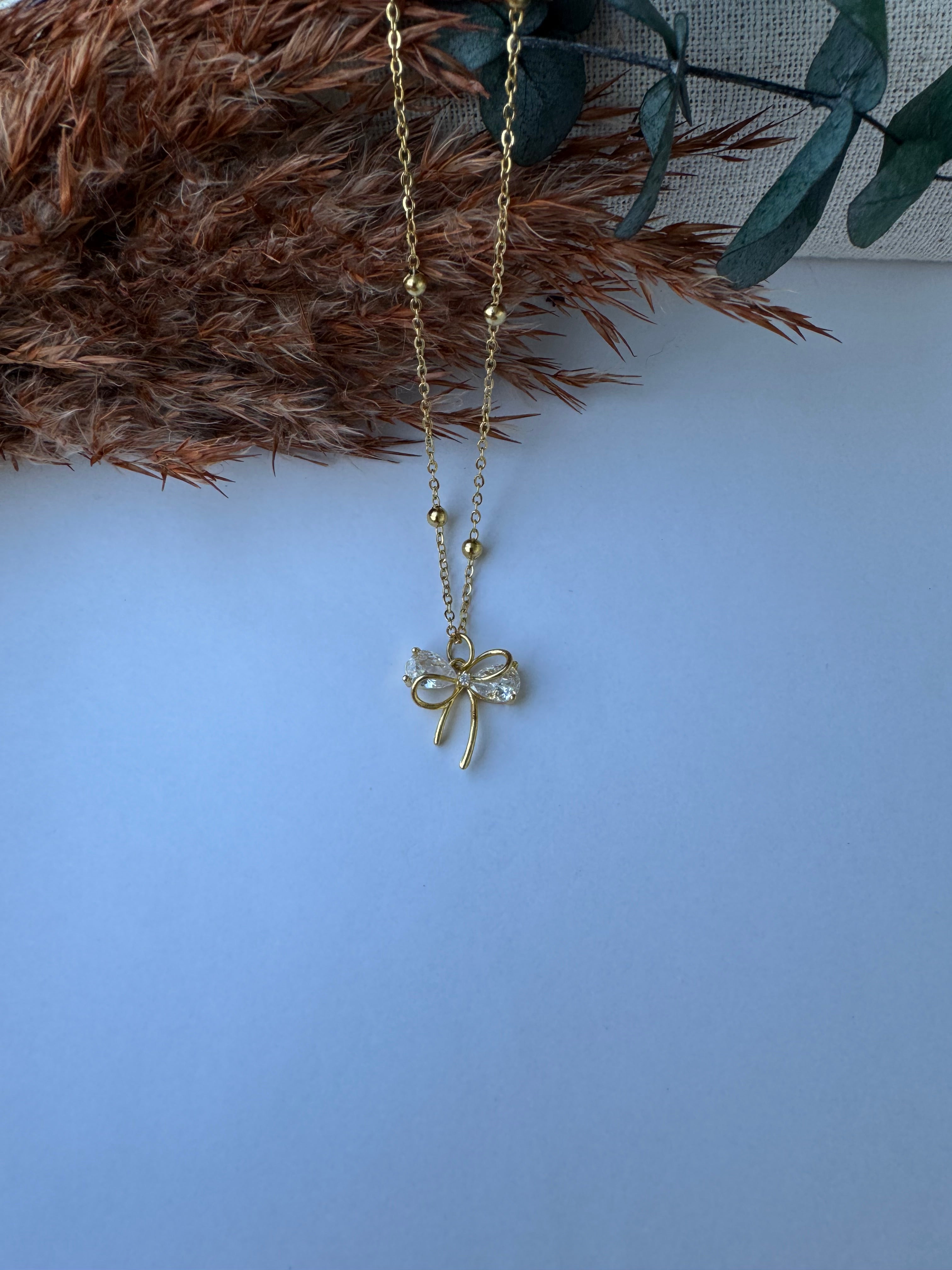 Fiyonk Beyaz Çelik Kolye