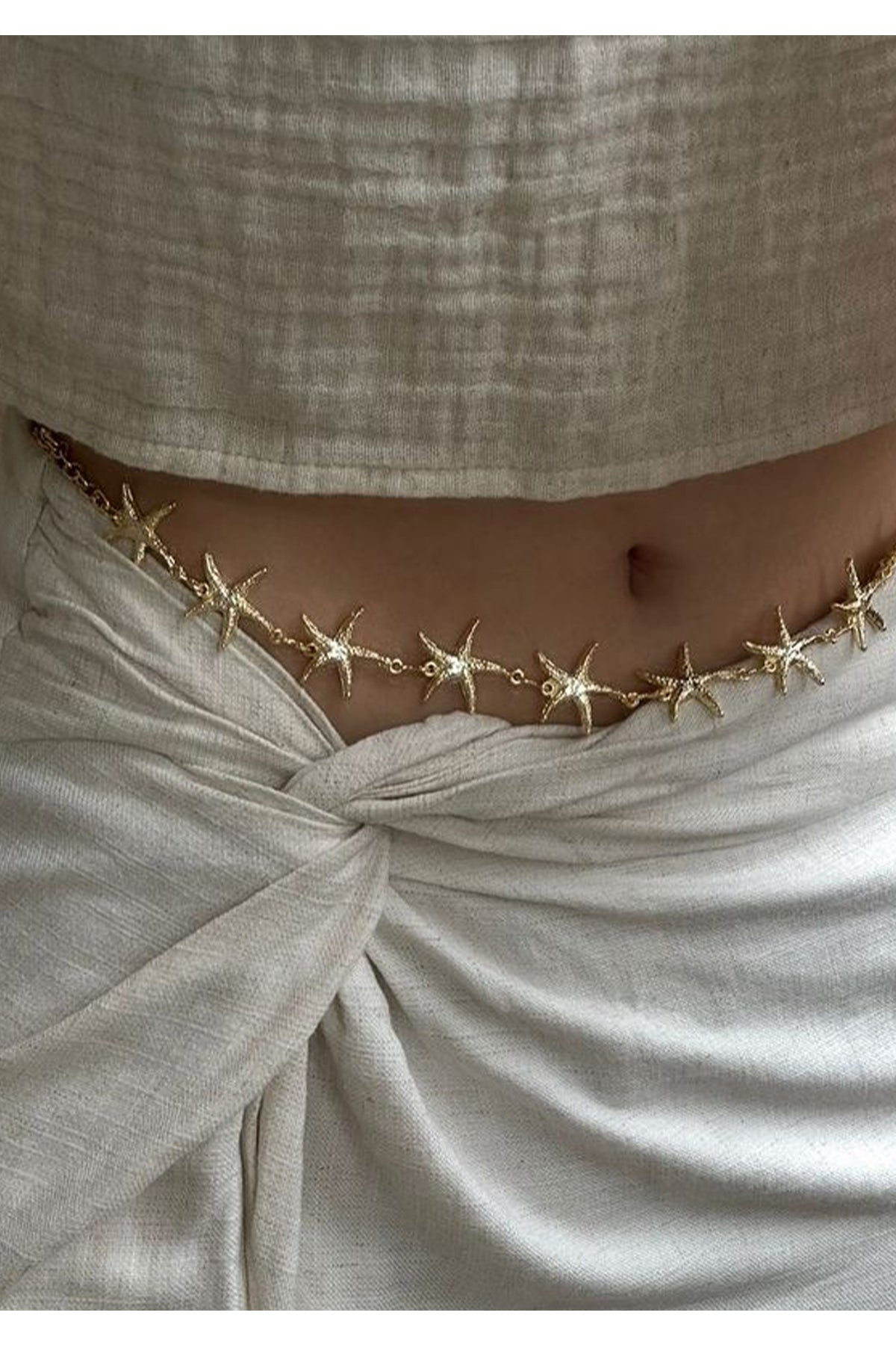 Yıldız Desen Zincir Kemer