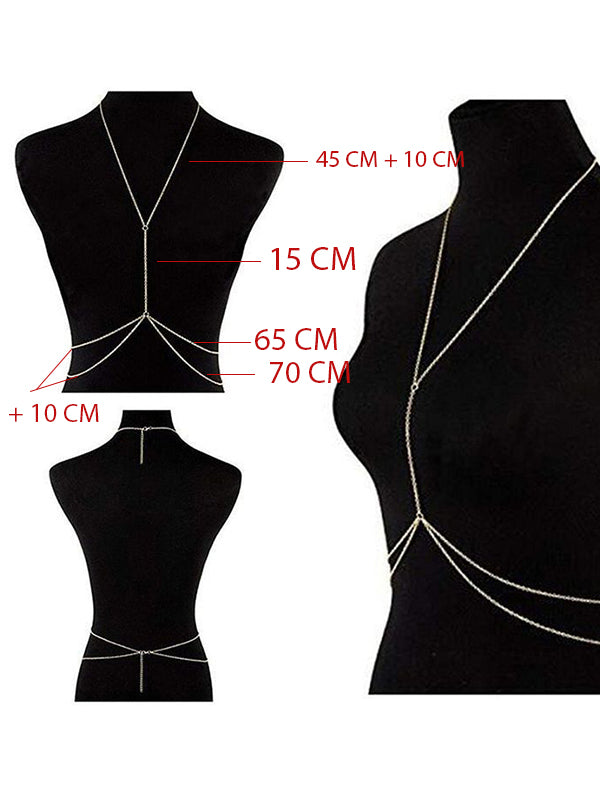 Gümüş İnce Vücut Zinciri